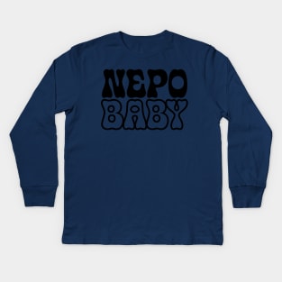 Nepo Baby T-Shirt, Gift for Best Friend, Nepo Baby Champion Women's Heritage, Nepotism tee, Rich Boy-Girl tee, Magazine shirt, Celebrity tee Kids Long Sleeve T-Shirt